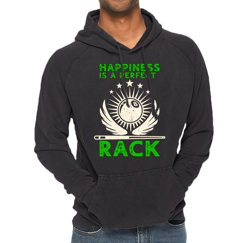 Happiness Is A Perfect Rack Billiards Vintage Hoodie | Artistshot