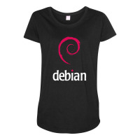 Debian Maternity Scoop Neck T-shirt | Artistshot