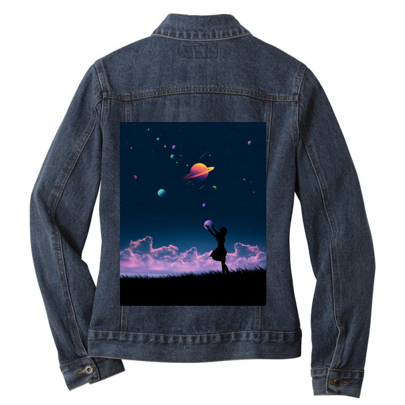 Galaxy Ladies Denim Jacket | Artistshot