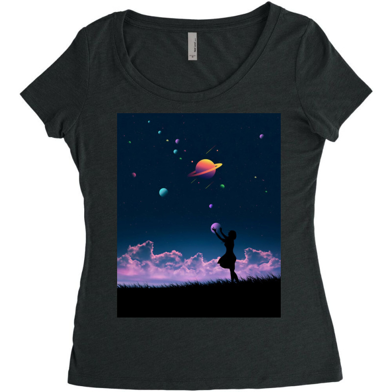 Galaxy Women's Triblend Scoop T-shirt | Artistshot