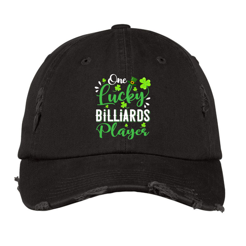 One Lucky Billiards Player Shamrock Leprechaun Hat Vintage Cap | Artistshot