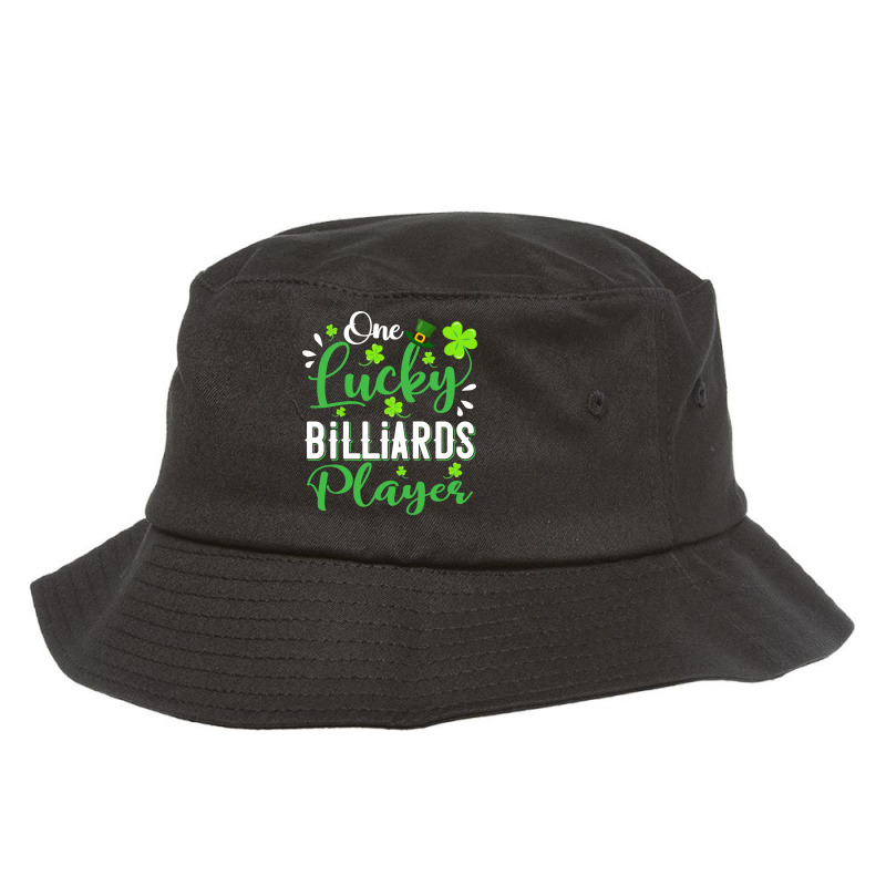 One Lucky Billiards Player Shamrock Leprechaun Hat Bucket Hat | Artistshot