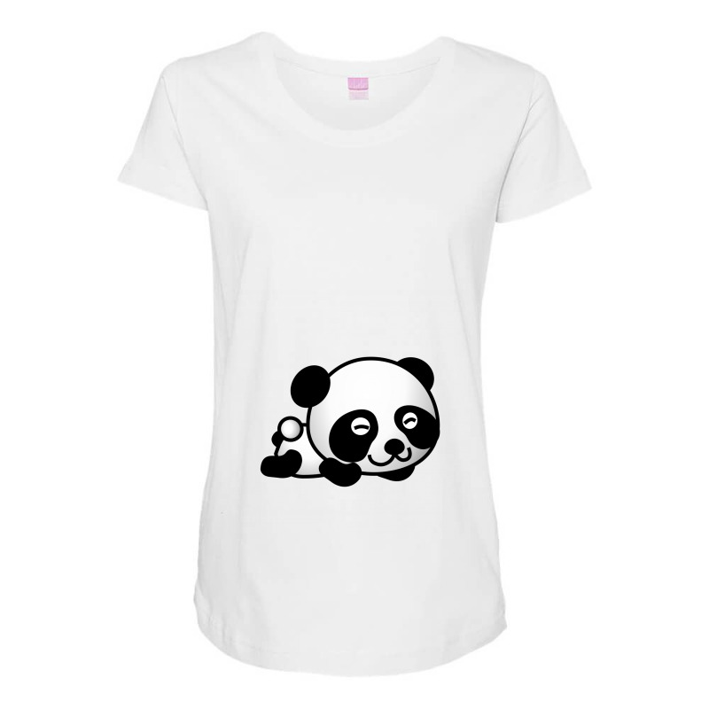 Panda Maternity Scoop Neck T-shirt | Artistshot