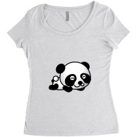 Panda Women's Triblend Scoop T-shirt | Artistshot