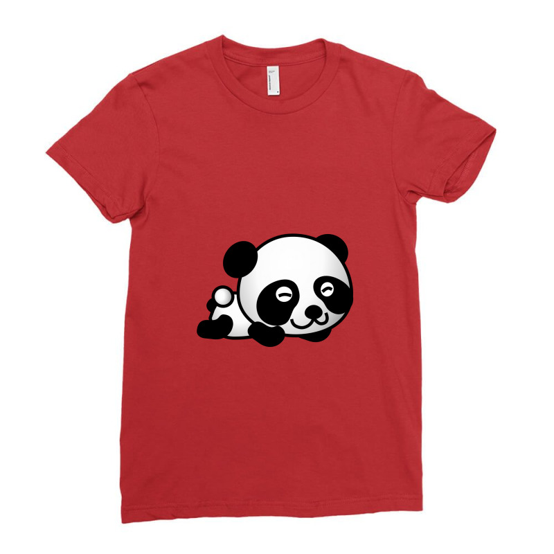 Panda Ladies Fitted T-shirt | Artistshot