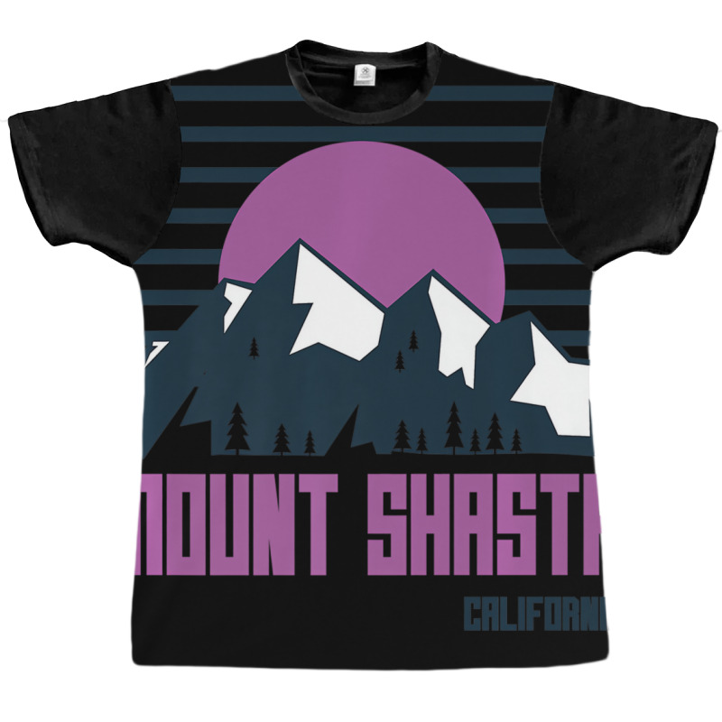 Mount Shasta Mountains California Hiking Outdoors Graphic T-shirt | Artistshot