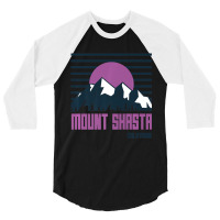 Mount Shasta Mountains California Hiking Outdoors 3/4 Sleeve Shirt | Artistshot