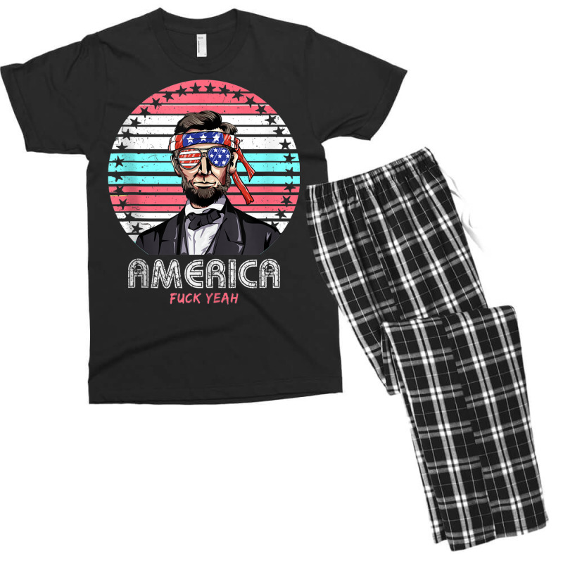 Mens Womens Shirt Lincoln America Fuck Yeah Vintag Men's T-shirt Pajama Set by gabuya | Artistshot