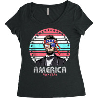 Mens Womens Shirt Lincoln America Fuck Yeah Vintag Women's Triblend Scoop T-shirt | Artistshot