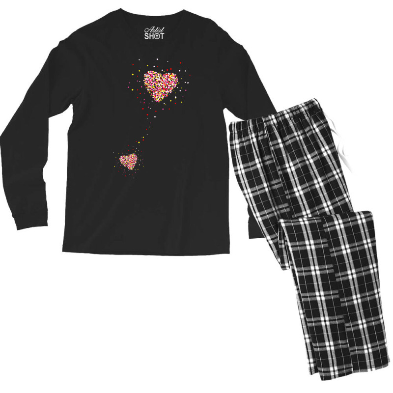 Pregnancy Announcement Pregnant Heart Girl Love Men's Long Sleeve Pajama Set | Artistshot