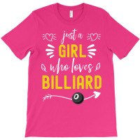 Just A Girl Who Loves Billiard Retro Vintage Desig T-shirt | Artistshot