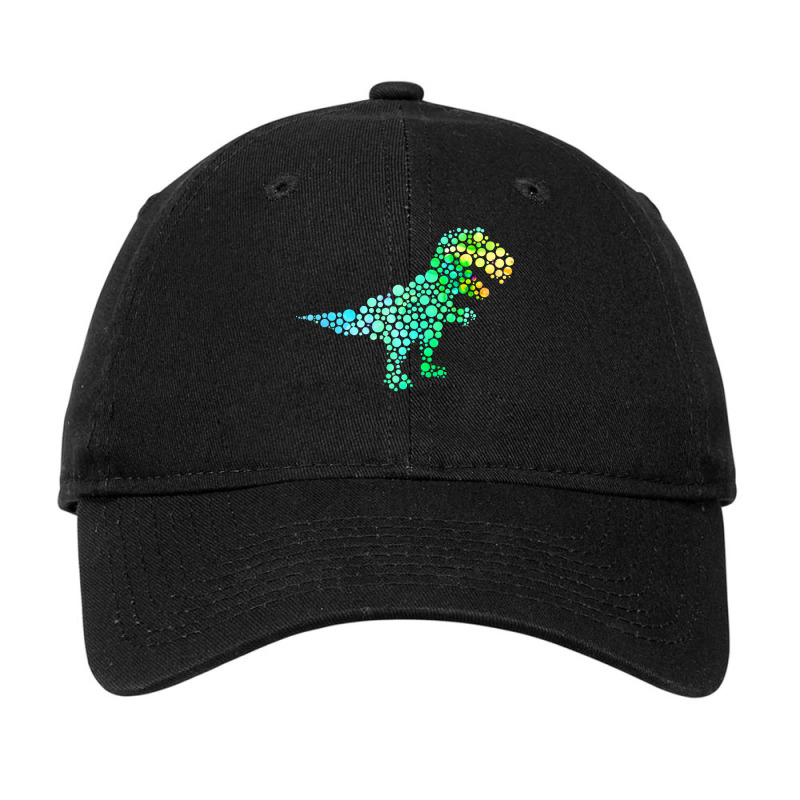 International Dot Day Dinosaur T Rex Polka Dot Art For Dinosaurs Lover Adjustable Cap by AsopArt | Artistshot