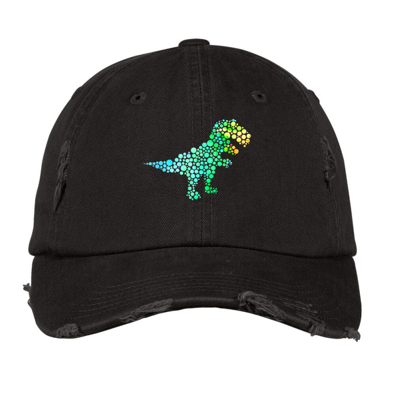 International Dot Day Dinosaur T Rex Polka Dot Art For Dinosaurs Lover Vintage Cap by AsopArt | Artistshot