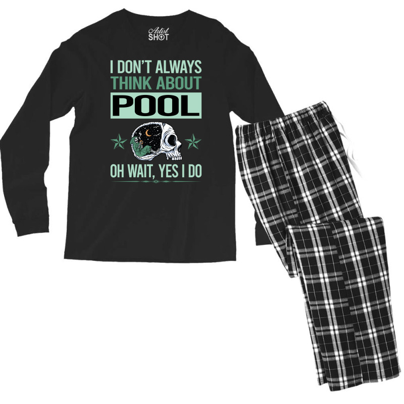 Funny Skeleton Yes I Do Pool Men's Long Sleeve Pajama Set | Artistshot