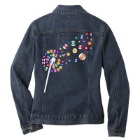 Snooker Dandelion Pool Player Hob Ladies Denim Jacket | Artistshot