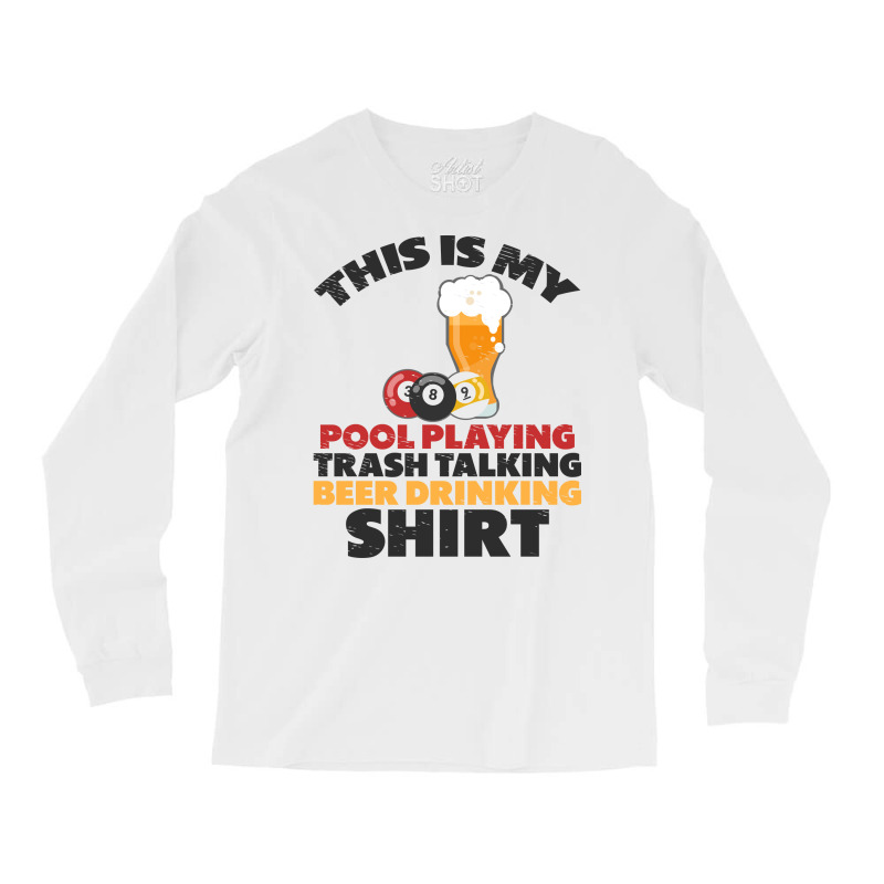 Pool Player Cue Game Sports Billiard Players (3) Long Sleeve Shirts | Artistshot