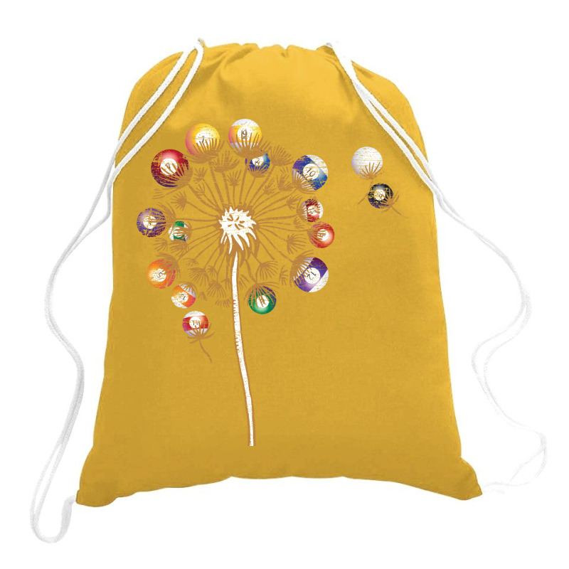 Pool Billiard Billiard Balls Dandelion Snooker Pla Drawstring Bags | Artistshot