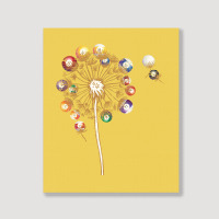 Pool Billiard Billiard Balls Dandelion Snooker Pla Portrait Canvas Print | Artistshot