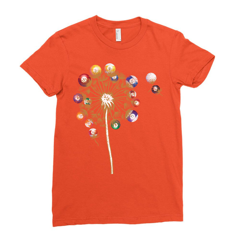 Pool Billiard Billiard Balls Dandelion Snooker Pla Ladies Fitted T-Shirt by weenylle6 | Artistshot