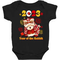 Chinese New Year 2023 Cute Dragon Year Of The Rabb Baby Bodysuit | Artistshot