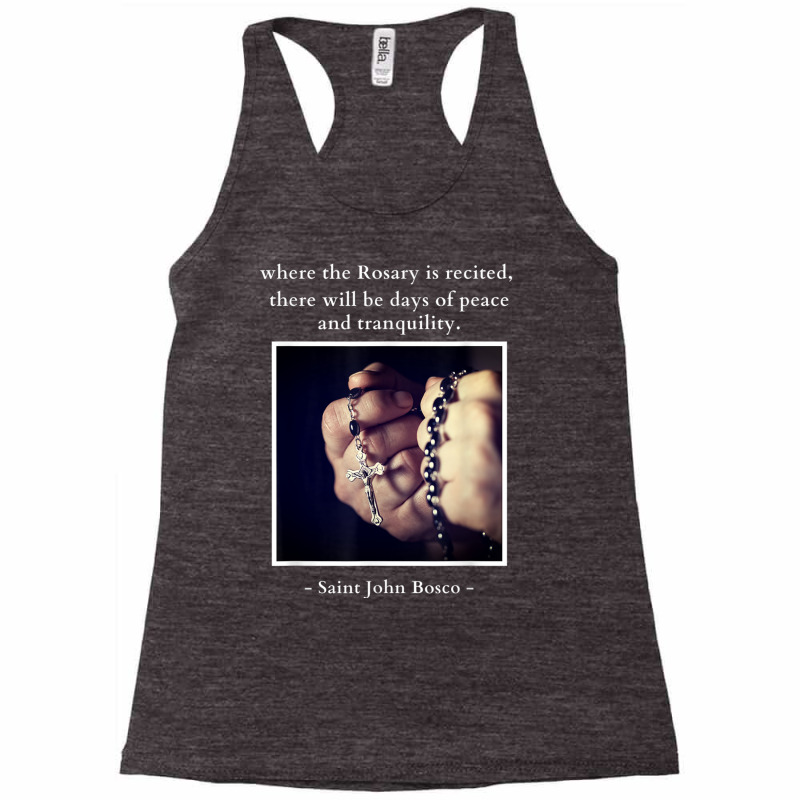 Saint John Bosco Quote Catholic Saint Saying Rosar Racerback Tank by hausch | Artistshot