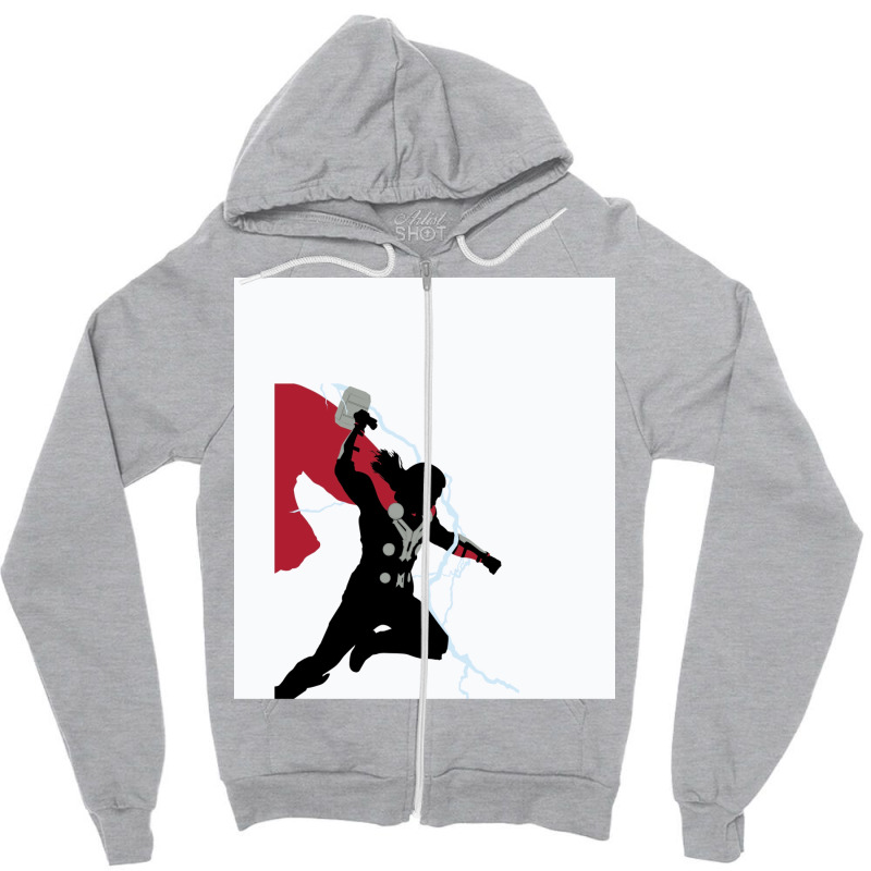 God Of Thunder Zipper Hoodie by esenpiscau | Artistshot