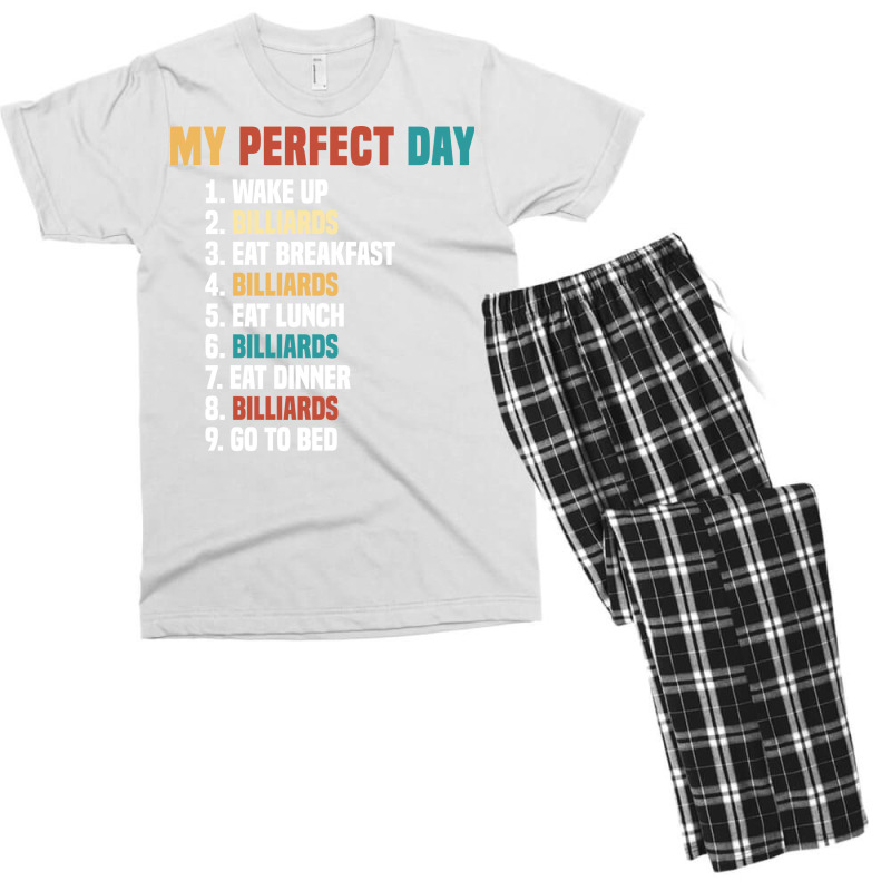 My Perfect Day Pool Billiards Player Men's T-shirt Pajama Set | Artistshot