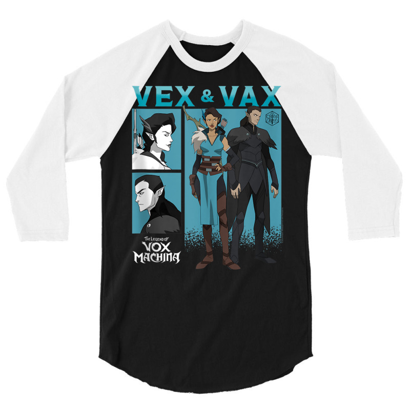 The Legend Of Vox Machina Vex & Vax Blocks Tank To 3/4 Sleeve Shirt by terrilyn | Artistshot