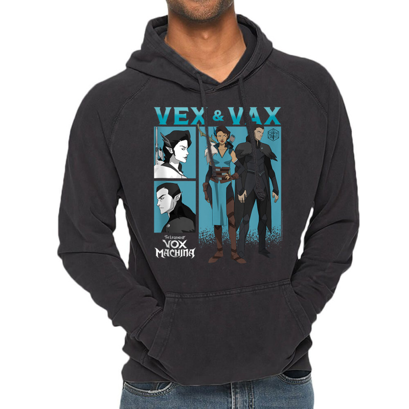 The Legend Of Vox Machina Vex & Vax Blocks Tank To Vintage Hoodie by terrilyn | Artistshot