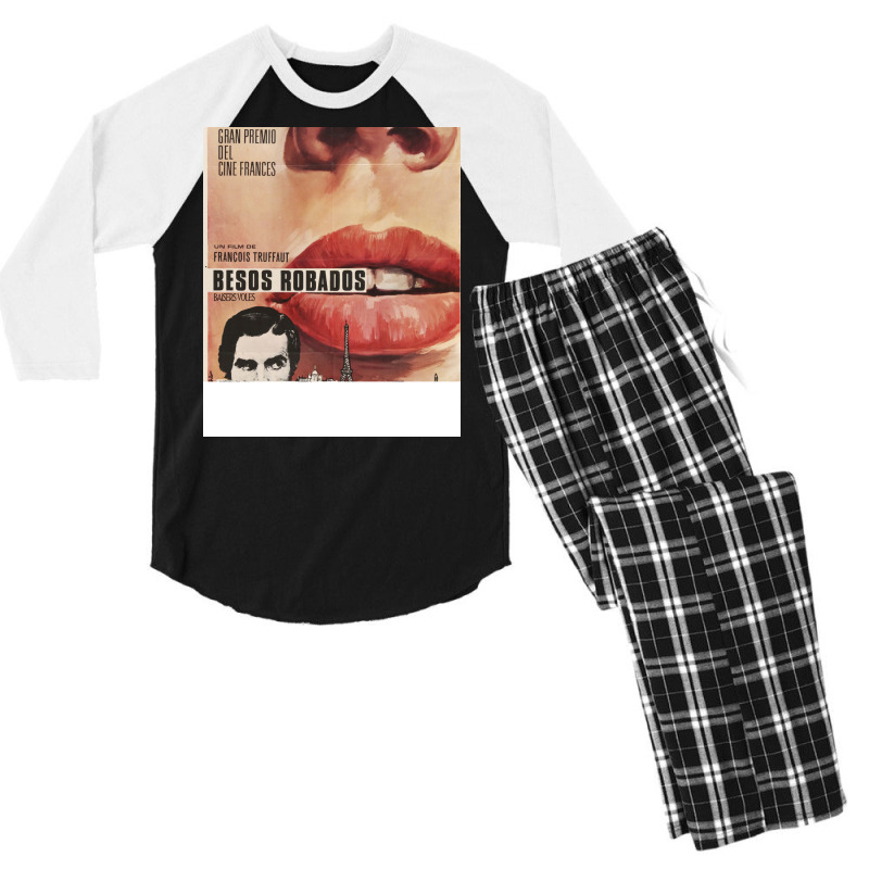 Stolen Kisses Spanish Poster Men's 3/4 Sleeve Pajama Set by micsikhibinop | Artistshot