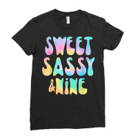 Sweet Sassy And Nine 9th Birthday Girl Tie Dye 9 Y Ladies Fitted T-shirt | Artistshot