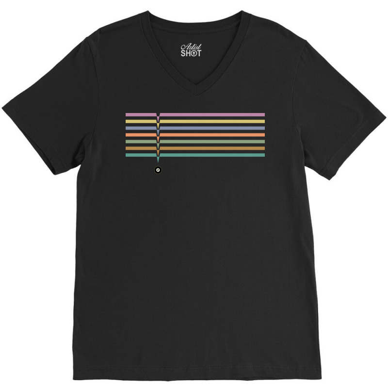 Retro Stripes Billiard Ball 8 Ball Pool Player Gif V-neck Tee | Artistshot