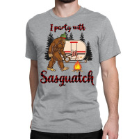 Sasquatch Caravan Camping Trailer Mobile Home Moto Classic T-shirt | Artistshot