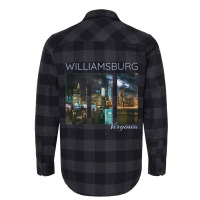 Williamsburg Virginia Skyline Art Local Yorktown Y Flannel Shirt | Artistshot