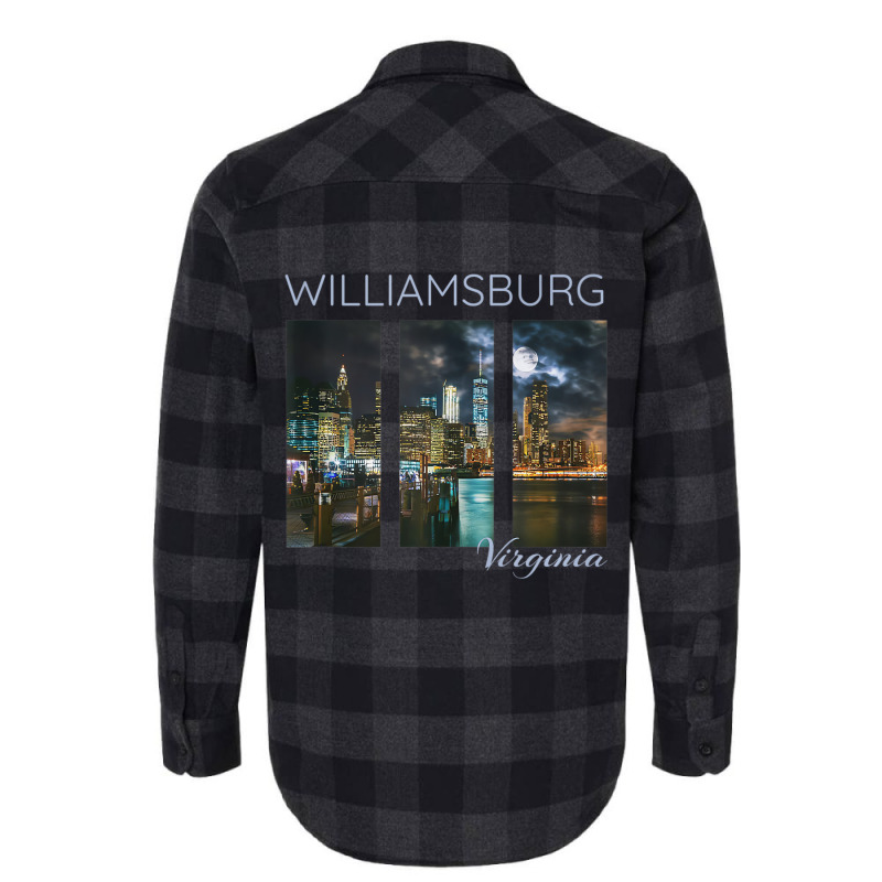 Williamsburg Virginia Skyline Art Local Yorktown Y Flannel Shirt by heffopance | Artistshot