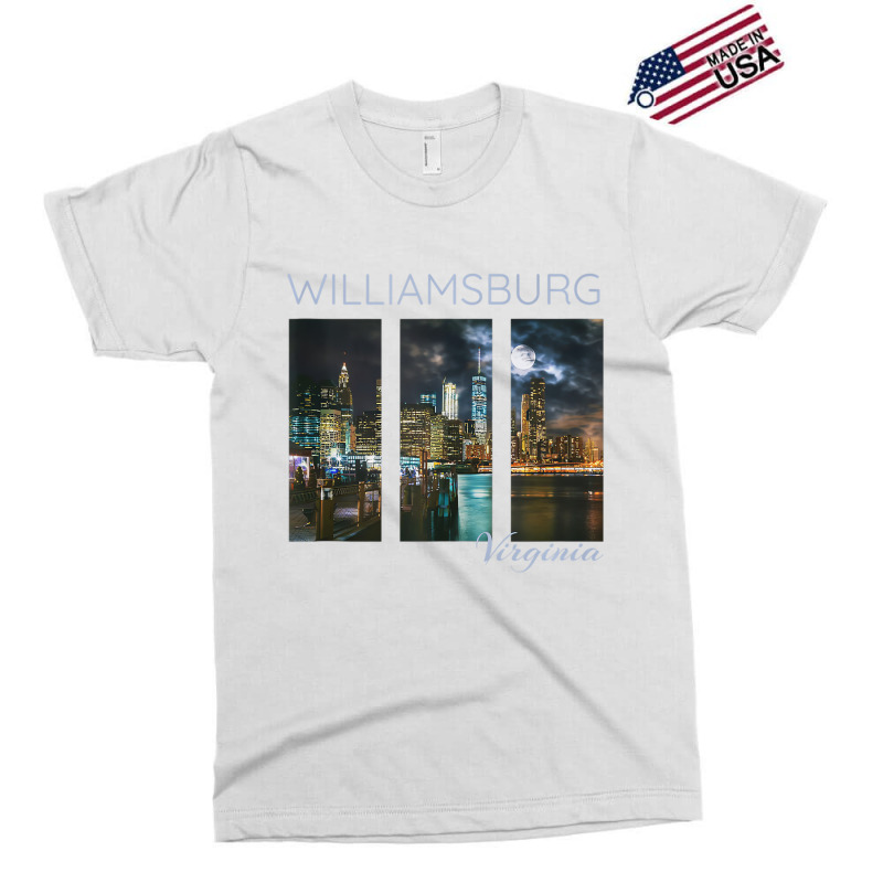 Williamsburg Virginia Skyline Art Local Yorktown Y Exclusive T-shirt by heffopance | Artistshot