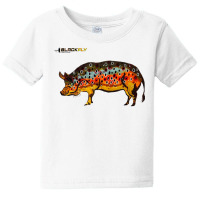 Funny Fly Fishing Pig Hog With Brown Trout Skin Te Baby Tee | Artistshot