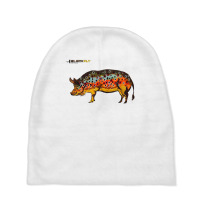 Funny Fly Fishing Pig Hog With Brown Trout Skin Te Baby Beanies | Artistshot