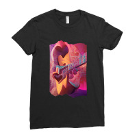 Beautiful Guitar Musician Art Futuristic Musician  Ladies Fitted T-shirt | Artistshot