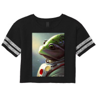 Green Frog Animal Wild Astronaut Future Scifi Tech Scorecard Crop Tee | Artistshot