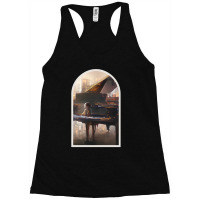 Beautiful Piano Graphic Abstract Futuristic Digita Racerback Tank | Artistshot