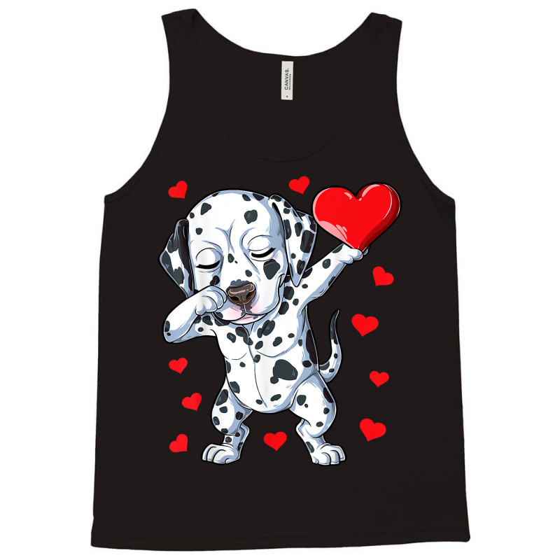 Dabbing Dalmatian Valentines Day Heart Boys Girls Tank Top by ewubea | Artistshot