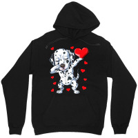 Dabbing Dalmatian Valentines Day Heart Boys Girls Unisex Hoodie | Artistshot