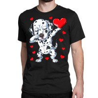 Dabbing Dalmatian Valentines Day Heart Boys Girls Classic T-shirt | Artistshot