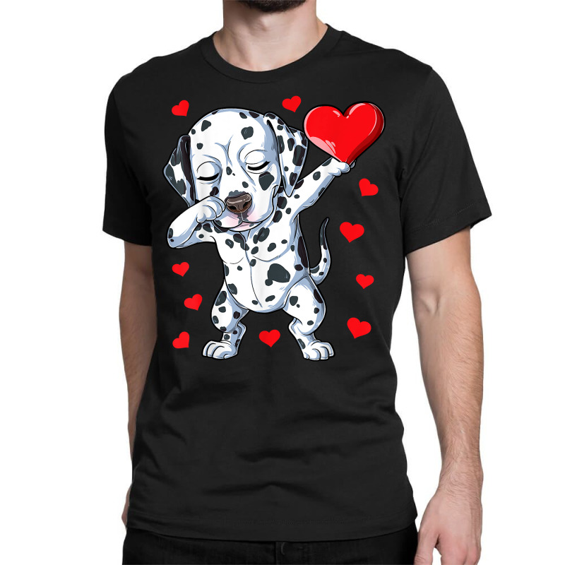 Dabbing Dalmatian Valentines Day Heart Boys Girls Classic T-shirt by ewubea | Artistshot