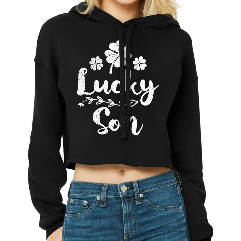 Lucky Son Irish St Patrick's Day Son Premium T Shi Cropped Hoodie by imelde | Artistshot