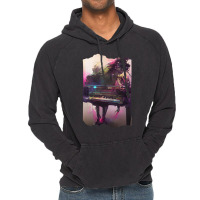 Beautiful Piano Play Abstract Futuristic Digital G Vintage Hoodie | Artistshot