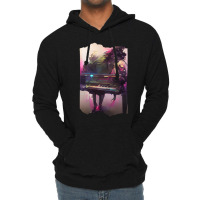 Beautiful Piano Play Abstract Futuristic Digital G Lightweight Hoodie | Artistshot