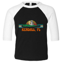 Kendall, Florida Native Vacation Raccoon On Alliga Toddler 3/4 Sleeve Tee | Artistshot