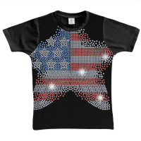 Woman Vintage July 4th Star Flag Bling Rhinestone Graphic Youth T-shirt | Artistshot